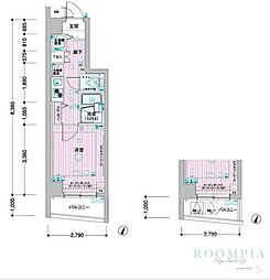 メインステージ板橋志村 1Kの間取図画像