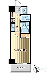 ベジフル北新宿弐番館 1Kの間取図画像