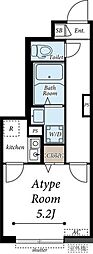 ヴィラ都立家政 1Kの間取図画像