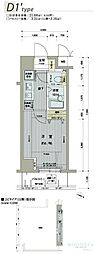 メインステージ西新宿 1Kの間取図画像