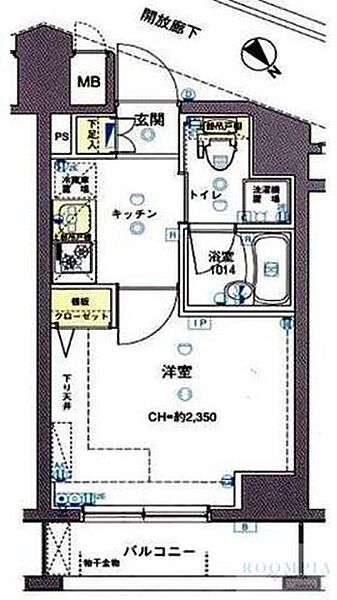 ワイズル・リオン新宿中井 203｜東京都新宿区中落合１丁目(賃貸マンション1K・2階・21.19㎡)の写真 その2