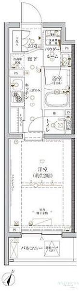 クレイシア新宿ノース 209｜東京都新宿区北新宿１丁目(賃貸マンション1K・2階・25.36㎡)の写真 その2
