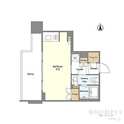 ミュプレ高田馬場 ワンルームの間取図画像