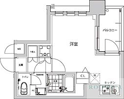ハーモニーレジデンス早稲田夏目坂 ワンルームの間取図画像