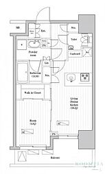 オーパスレジデンス武蔵小山 1LDKの間取図画像