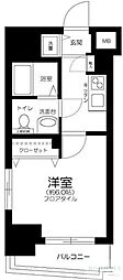 パークウェル曙橋 1Kの間取図画像