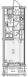 PREMIUMCUBE大崎 1Kの間取図画像