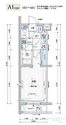メインステージカミイタバシ 1Kの間取図画像