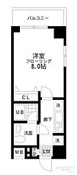 レジディア桜上水 1Kの間取図画像