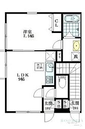 フォレストコート東中野 1LDKの間取図画像