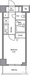 レジディア上落合 1Kの間取図画像