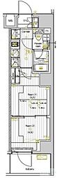 プレミアムキューブ両国デュー 1Kの間取図画像