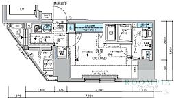 メインステージ信濃町 1Kの間取図画像
