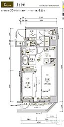 板橋区徳丸3丁目マンション 1LDKの間取図画像