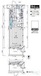 メインステージ本蓮沼 1Kの間取図画像