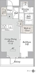 ラクラス浅草 1LDKの間取図画像