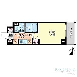 エスティメゾン哲学堂 1Kの間取図画像