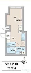 クリオ ラモード目黒洗足 1Kの間取図画像