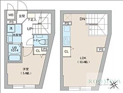 クリオ ラモード目黒洗足 1LDKの間取図画像