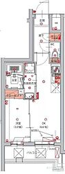 ハーモニーレジデンス東京南砂パークサイド 1DKの間取図画像