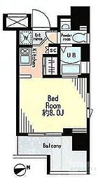 レジディア市谷薬王寺 ワンルームの間取図画像
