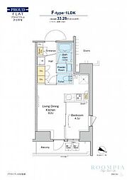 PROUDFLAT渋谷笹塚 1LDKの間取図画像