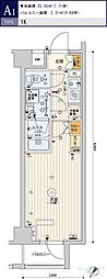 スカイコートヒルズ北新宿 1Kの間取図画像