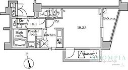 RESIDIA大井町2 ワンルームの間取図画像