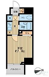 HF早稲田レジデンス 1Kの間取図画像