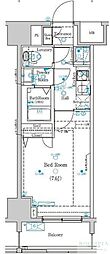 グランシアタワー亀戸 1Kの間取図画像