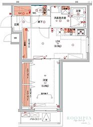 ベルグレードSI 1LDKの間取図画像