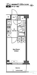 プラウドフラット学芸大学2 1Kの間取図画像
