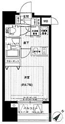 メインステージ文京春日 1Kの間取図画像