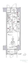 ディアレイシャス下北沢 1Kの間取図画像