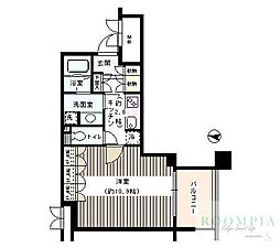 アゼリアテラス新宿 ワンルームの間取図画像