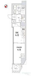 Log初台 1DKの間取図画像
