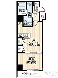 セジョリ大山 1DKの間取図画像