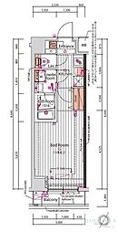 ARTESSIMOREVE 1Kの間取図画像
