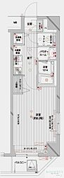 メインステージ蔵前2 1Kの間取図画像