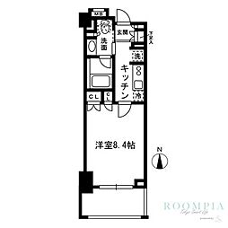 レジディア中落合-B 1Kの間取図画像