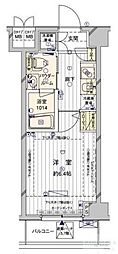 メインステージ押上2 1Kの間取図画像