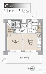オーキッドレジデンス住吉 1DKの間取図画像