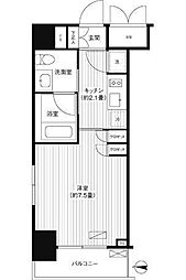 グランハイツ錦糸町 1Kの間取図画像