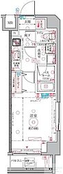 クレヴィスタ亀戸6 1Kの間取図画像