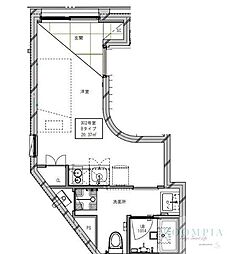 ミライズ中野江原町 ワンルームの間取図画像