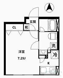creal高田馬場2 ワンルームの間取図画像