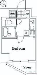 スカイコート巣鴨 1Kの間取図画像