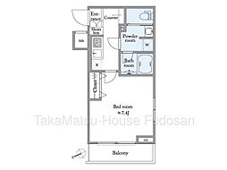 クレイシア三鷹 1Kの間取図画像