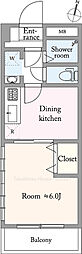 東武ハイライン世田谷 1DKの間取図画像