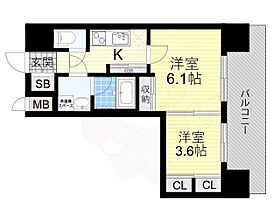 スプランディッド江坂駅前  ｜ 大阪府吹田市江坂町１丁目（賃貸マンション2K・12階・33.40㎡） その2